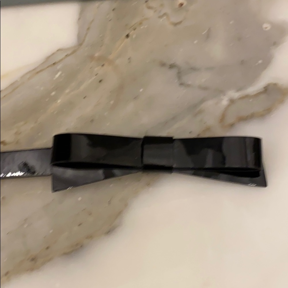 Kate Spade Black Patent Bow Belt